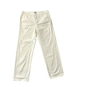 J. Crew Slouchy Boyfriend Chino Pant Preppy Classic Nautical Ivory White size 28